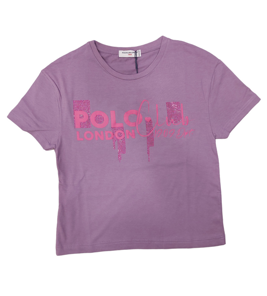 T-shirt polo viola